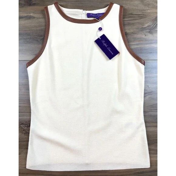 Ralph Lauren Purple Label Cream and Brown Sweater - Picture 1 of 7